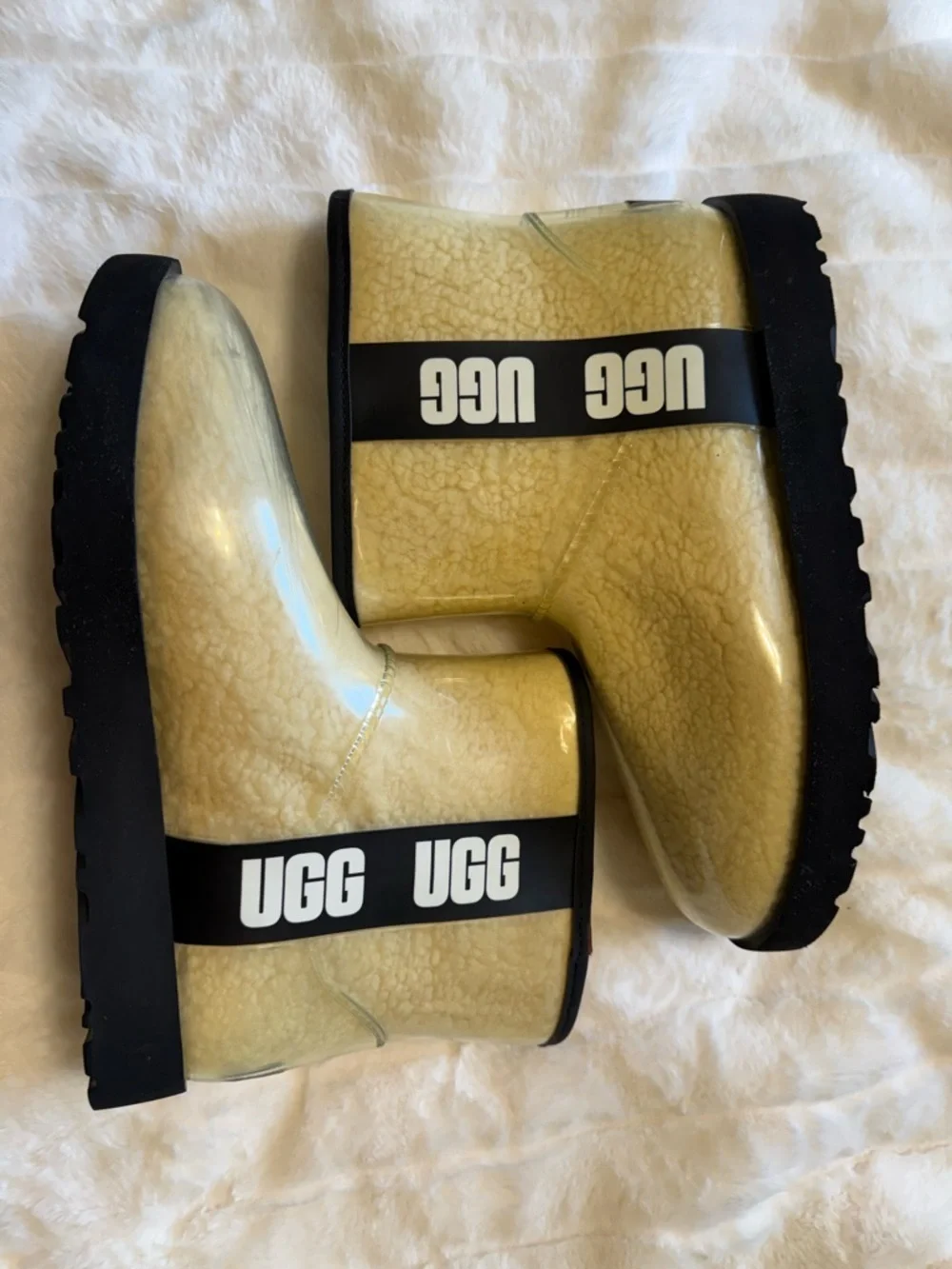 UGG Cream Shearling-Lined Boot Interior